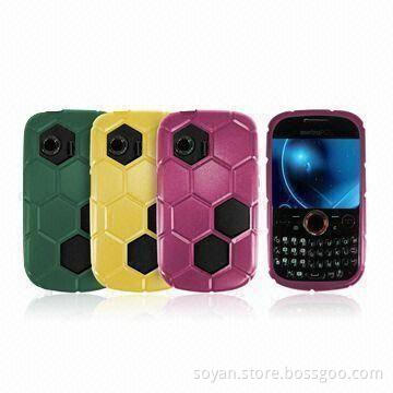 2-in-1 Hexagon Design Case for Huawei M635, Made of Silicone, Available in Different Colors